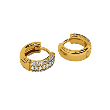 Diamond Huggie Hoop Earrings