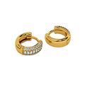 Diamond Huggie Hoop Earrings